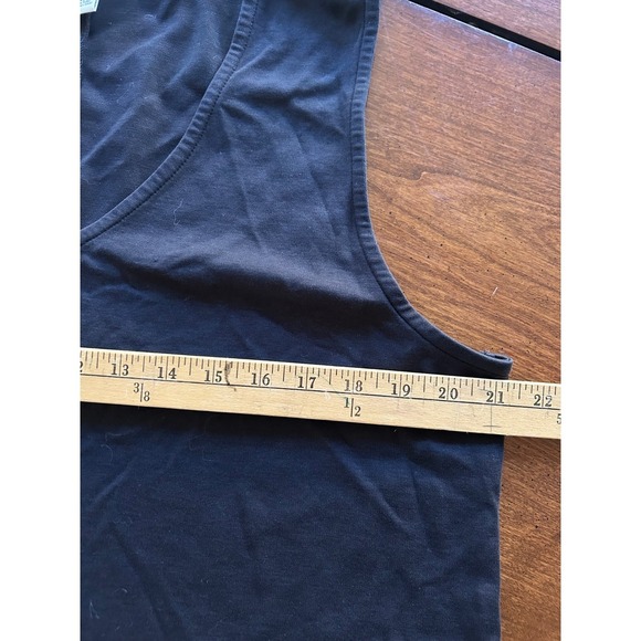 L L Bean Black Sleeveless V Neck Midi Dress Pockets Women's XL Regular - Picture 6 of 7